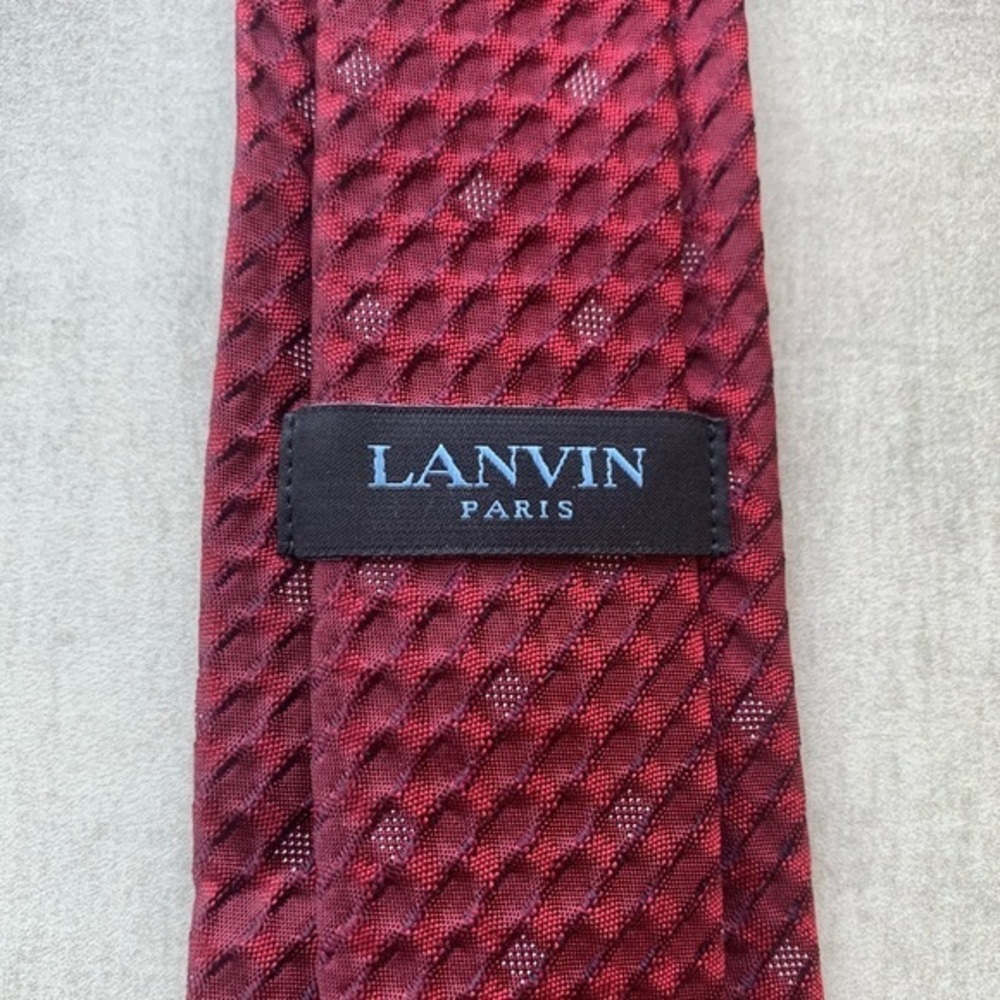 Lanvin Skinny Silk Textured Tie